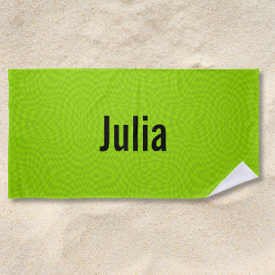 Serviette De Plage Neon Slime Green Summer Bachelorette fête de marié