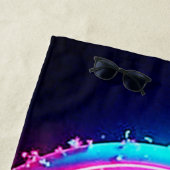 Serviette De Plage Neon Smile: Bright Happy Glow Design (En situation)