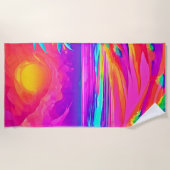 Serviette De Plage Neon Sun & Beach Bliss (Devant)