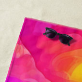 Serviette De Plage Neon Sun & Beach Bliss (En situation)