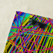 Serviette De Plage Neon Web Fractal (En situation)