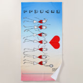 Serviette De Plage Net-ball d'amour de positions de joueurs (Devant)