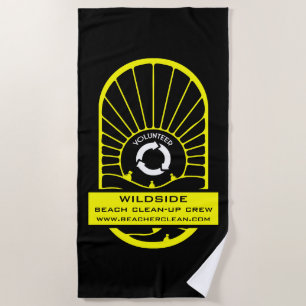 Serviette De Plage Nettoyage de plage - Debout équipage bénévole
