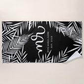 Serviette De Plage New Mr. | Feuilles tropicales (Devant)