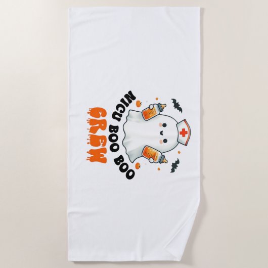 Serviette De Plage Nicu boo boo équipage halloween, Nicu Boo Crew Fun (Devant)