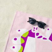 Serviette De Plage Nid d'oiseau - Lémérite rose blanc (En situation)