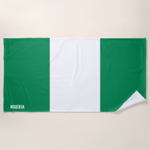 Serviette De Plage Nigeria Drapeau magnifique patriotique