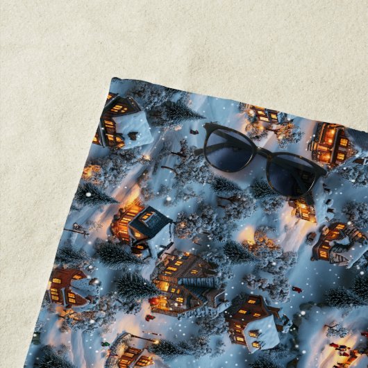 Serviette De Plage Night Before Christmas - Twilight Serenity (En situation)