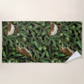 Serviette De Plage Nightingales dans l'olivier 3 (Devant)