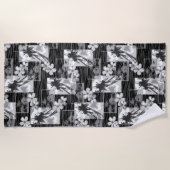 Serviette De Plage Niihau Island Plumeria hawaïenne et Palm Tree (Devant)