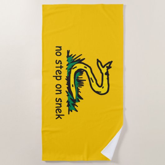 Serviette De Plage No step on snek memes (Devant)