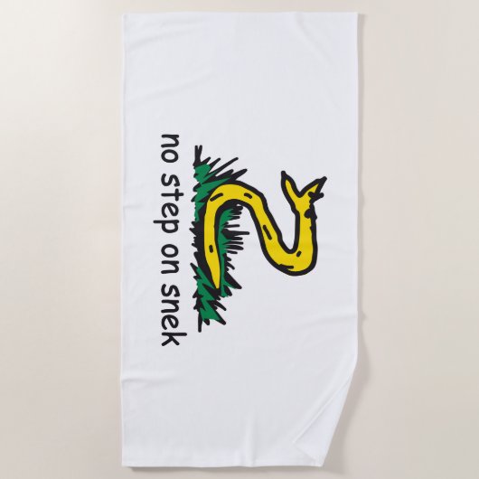 Serviette De Plage No step on snek memes (Devant)