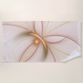 Serviette De Plage Noble Cuivre Et Or Abstrait Art Fractal Moderne (Devant)