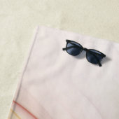 Serviette De Plage Noble Cuivre Et Or Abstrait Art Fractal Moderne (En situation)