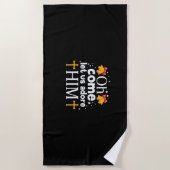 Serviette De Plage Noël Adorons-Le (Devant)