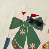 Serviette De Plage Noël Bows Coquette (En situation)