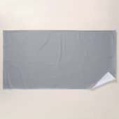 Serviette De Plage Noël Classe Argent Hiver Couleur Uni (Devant)
