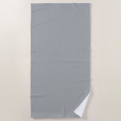 Serviette De Plage Noël Classe Argent Hiver Couleur Uni (Devant)