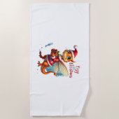 Serviette De Plage Noël des libellules confortables (Devant)