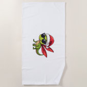 Serviette De Plage Noël Dragonfly Santa Hat Funny Xmas Enfants (Devant)