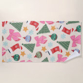 Serviette De Plage Noël mignon (Devant)