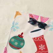 Serviette De Plage Noël mignon (En situation)