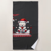 Serviette De Plage Noël Ours Noël (4) (Devant)