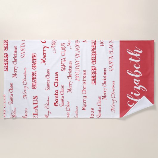 Serviette De Plage Noël sur le Beach Towel (Devant)
