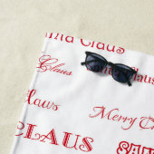 Serviette De Plage Noël sur le Beach Towel (En situation)