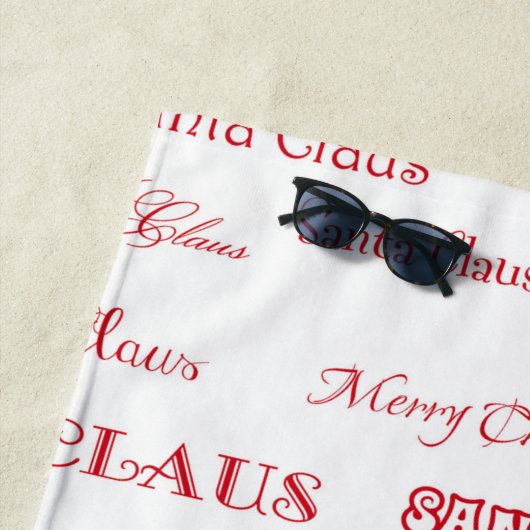 Serviette De Plage Noël sur le Beach Towel (En situation)