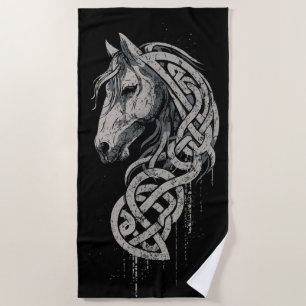 Serviette De Plage Nœud Viking Cheval Celtique