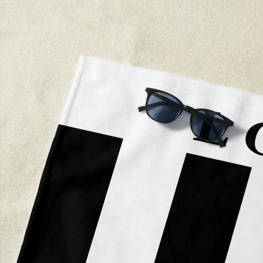 Serviette de plage - Noir&Blanc (En situation)