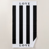 Serviette de plage - Noir&Blanc (Devant)