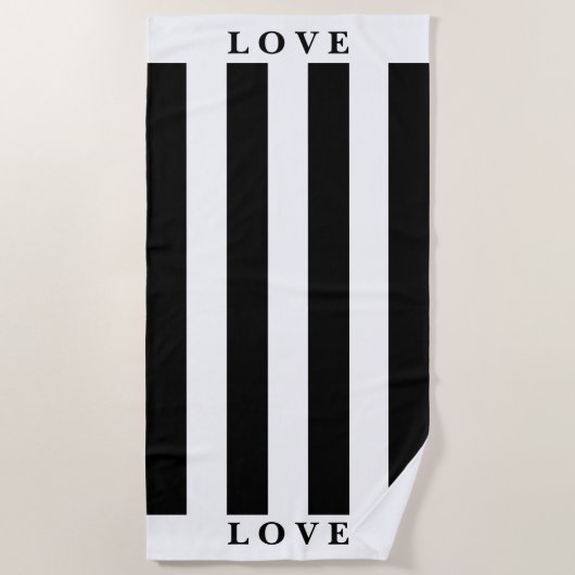 Serviette de plage - Noir&Blanc (Devant)