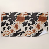 Serviette De Plage Noir Crème Brown (Devant)