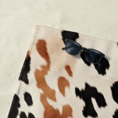 Serviette De Plage Noir Crème Brown (En situation)