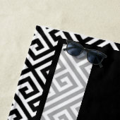 Serviette De Plage Noir et blanc (En situation)