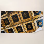 Serviette De Plage Noir et or (Devant)