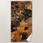 Serviette De Plage Noir, Rouge et Rouille (Devant)