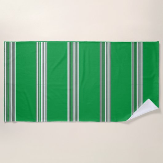 Serviette de plage noire et verte (Devant)