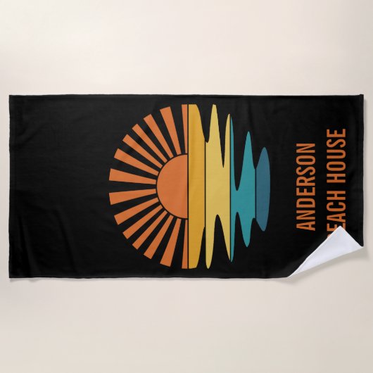 Serviette De Plage Nom coloré (Devant)