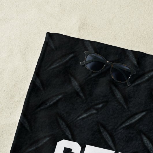 Serviette De Plage Nom Cool Motorcycle Black Men (En situation)