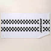 Serviette De Plage Nom Couleurs entièrement personnalisées Double À d (Devant)