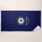 Serviette De Plage Nom de bateau personnalisé (Devant)