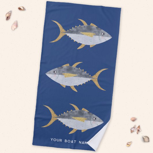 Serviette De Plage Nom de bateau thonier