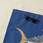 Serviette De Plage Nom de bateau thonier (En situation)
