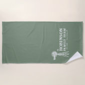 Serviette De Plage Nom de famille Agritourisme Rustique Windmill Sage (Devant)