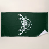 Serviette De Plage Nom de famille Forest Cabine vert (Devant)