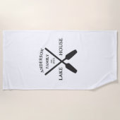 Serviette De Plage Nom de famille personnalisé Lake House (Devant)
