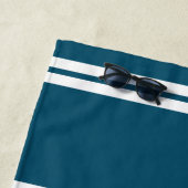 Serviette De Plage Nom de famille Summer Vacation Beach House (En situation)